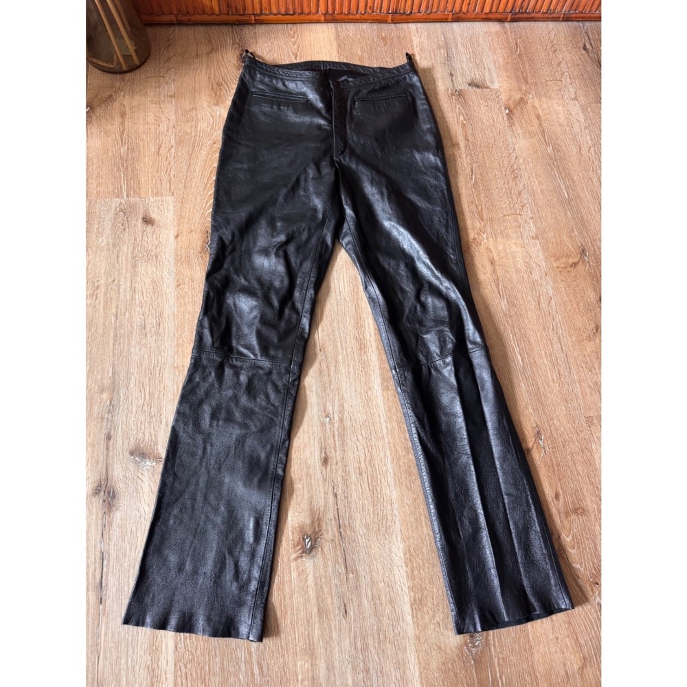 Wilsons Leather Black Straight Leg Leather Pants
